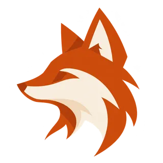 Tête de renard de profil : Facettes douces